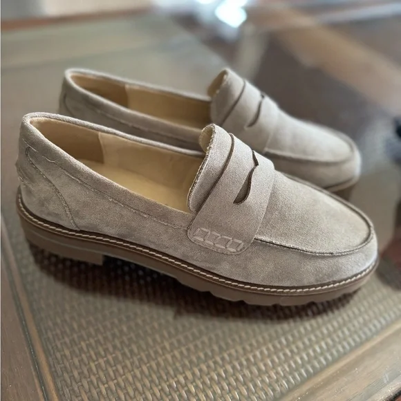 NEW NEVER WORN ANNE KLEINE Women’s Suede Loafers - Gray - Picture 1 of 4